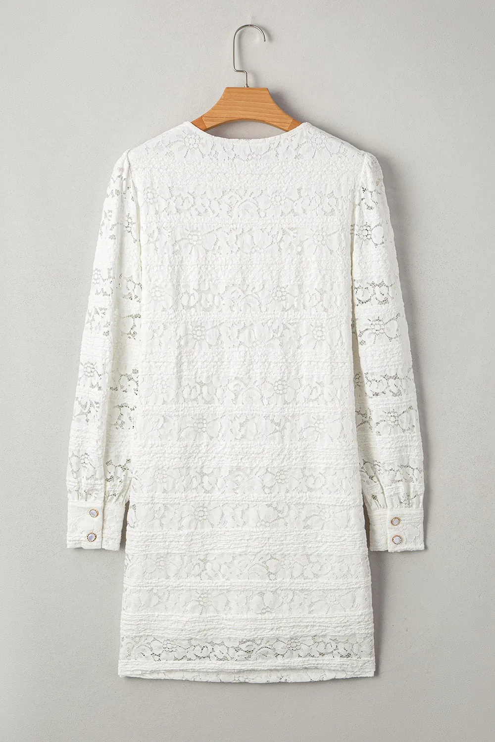 Lace Long Sleeve Mini Dress, image 4