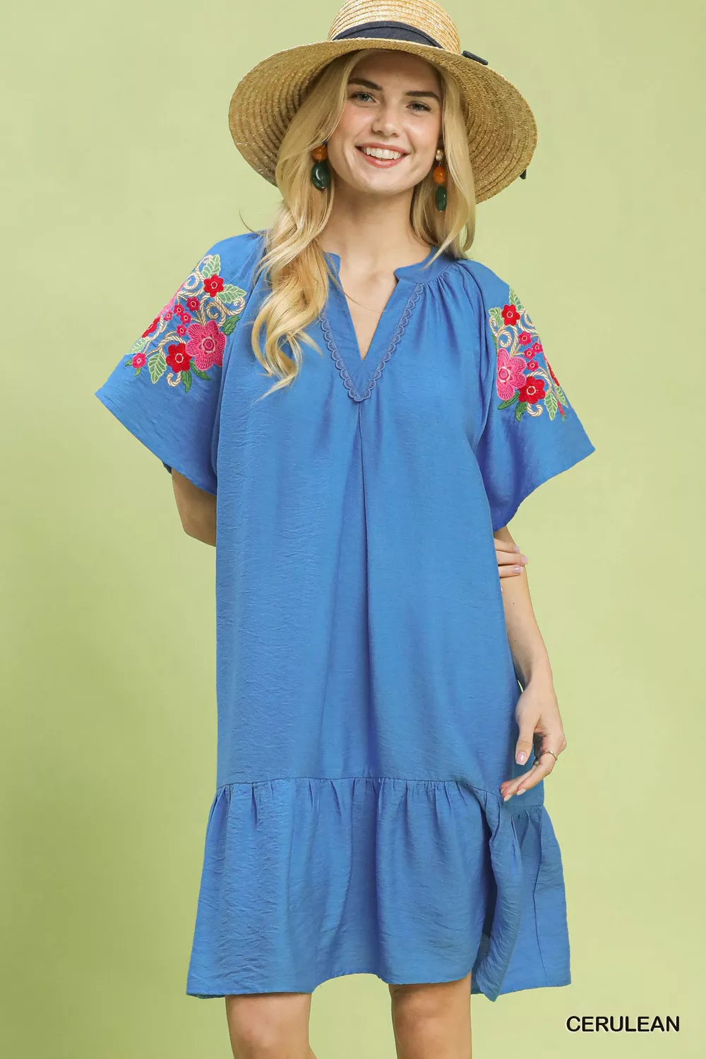 Embroidered Shoulder Dress, image 2