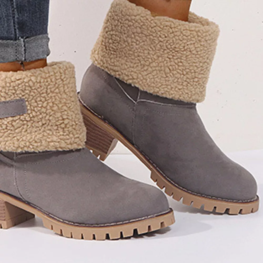 Round Toe Block Heels Boots, image 15