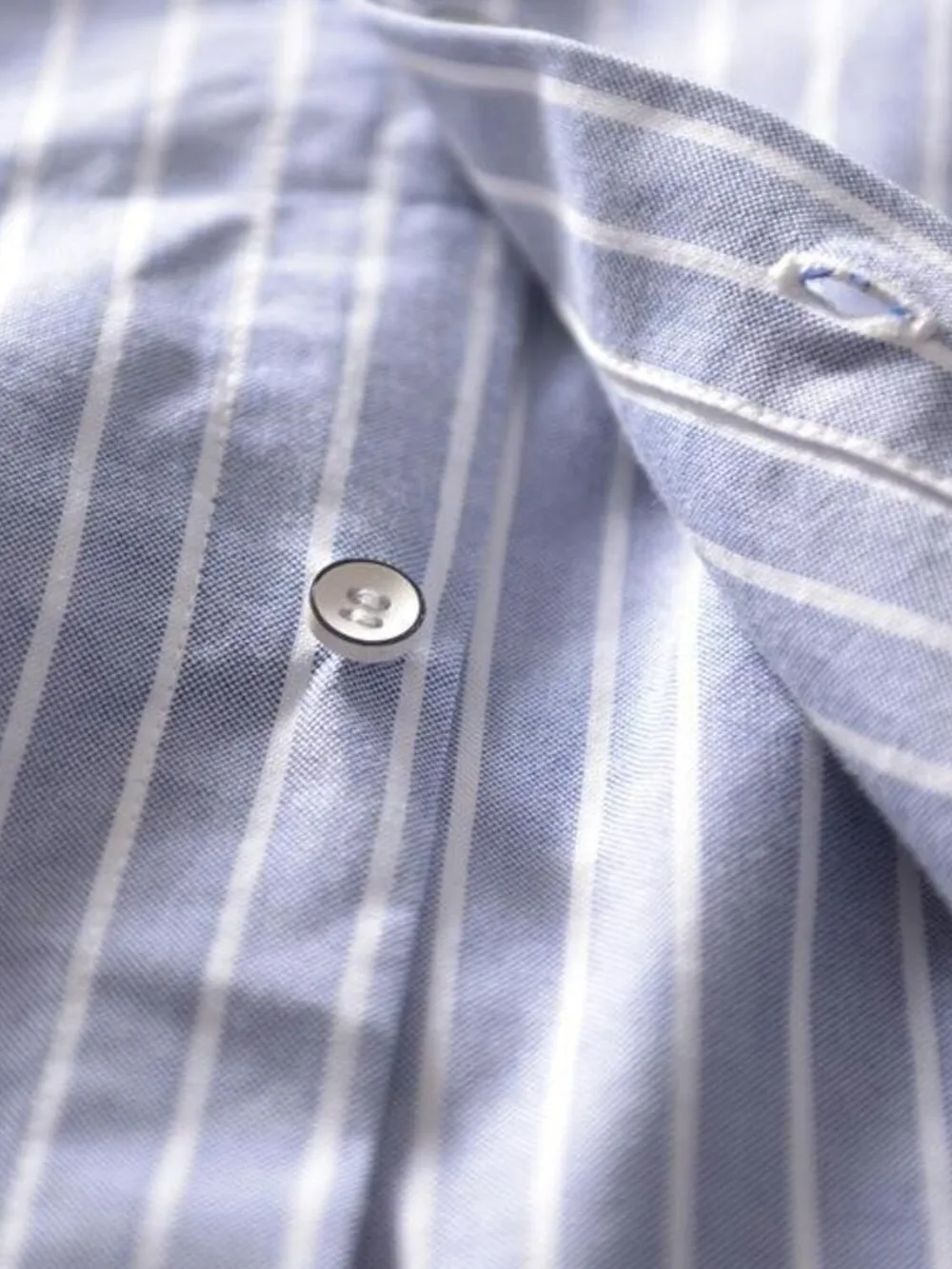 Men's Plus Size Striped Button-Down Shirt, image 2