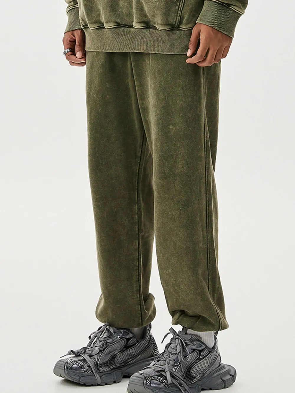 Men's Washed Loose Fit Pants, image 11