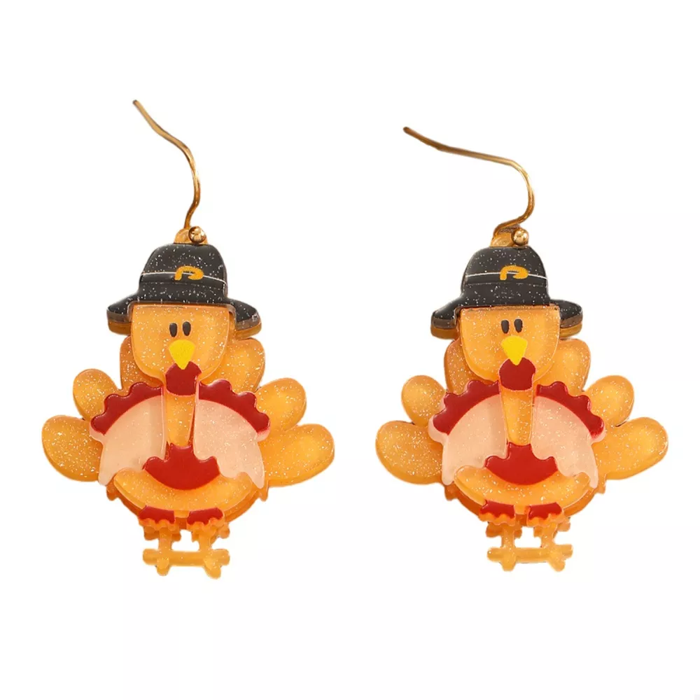 Thanksgiving Turkey Dangle Earrings, image 9