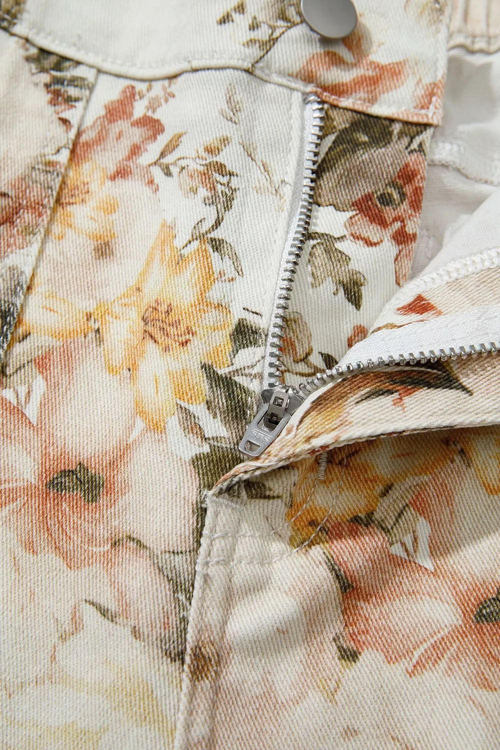 Vintage Style Floral Print High Waist Wide Leg Jeans, image 6