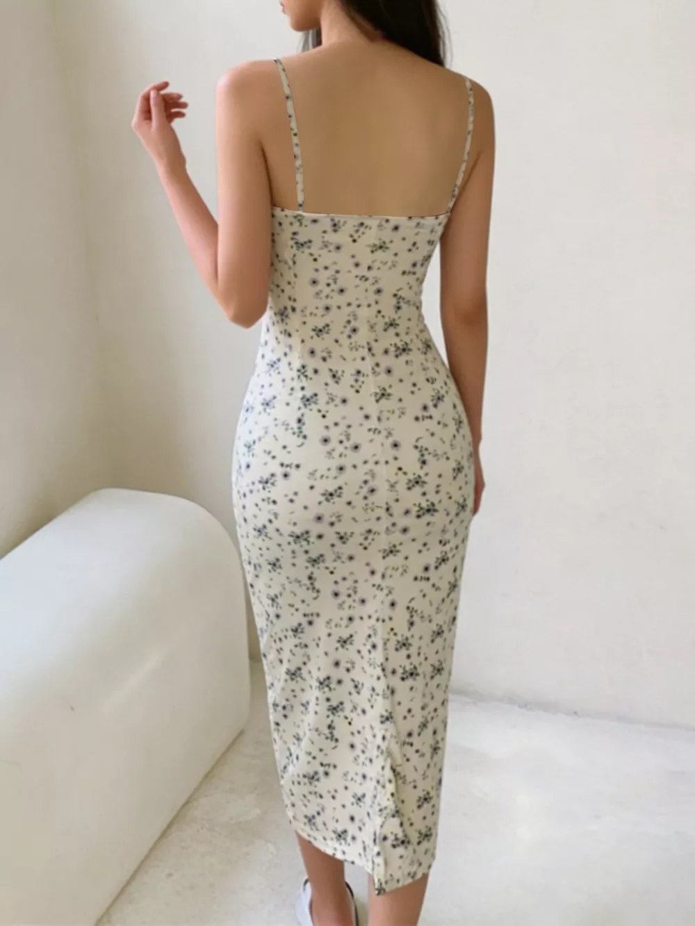 Floral Print Spaghetti Strap Midi Dress, image 2