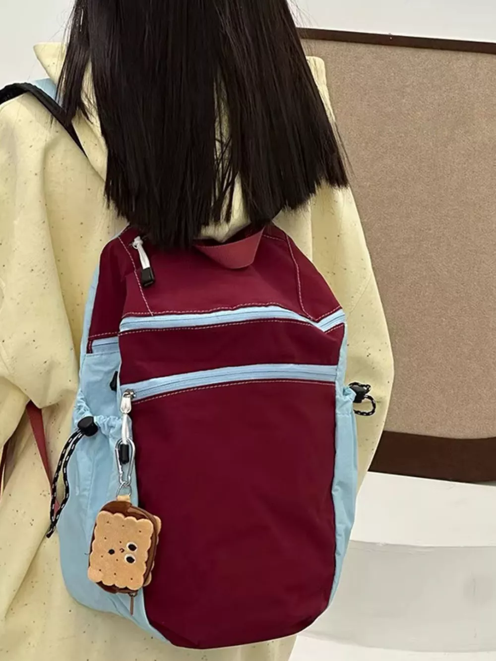 Two-Tone Lightweight Casual Backpack Bag, image 3