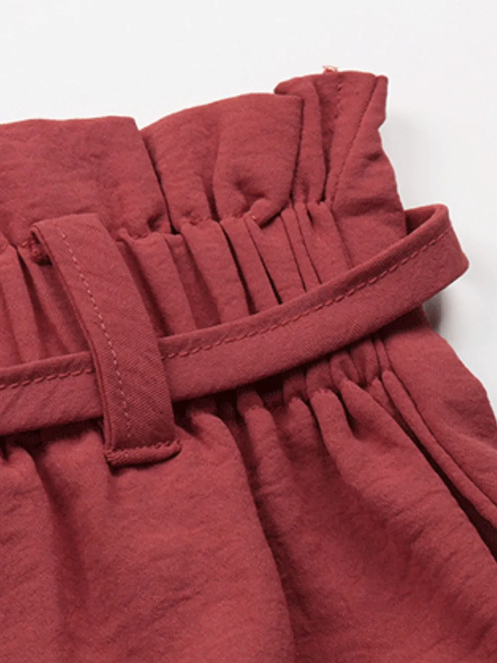 Tied Solid Color Shorts, image 4