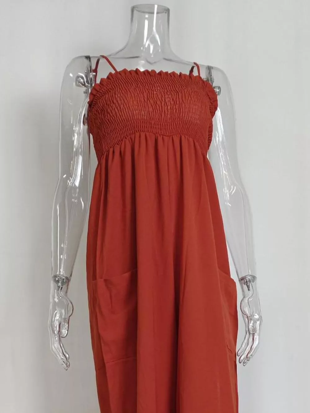 Smocked Wide Leg Jumpsuit, image 4