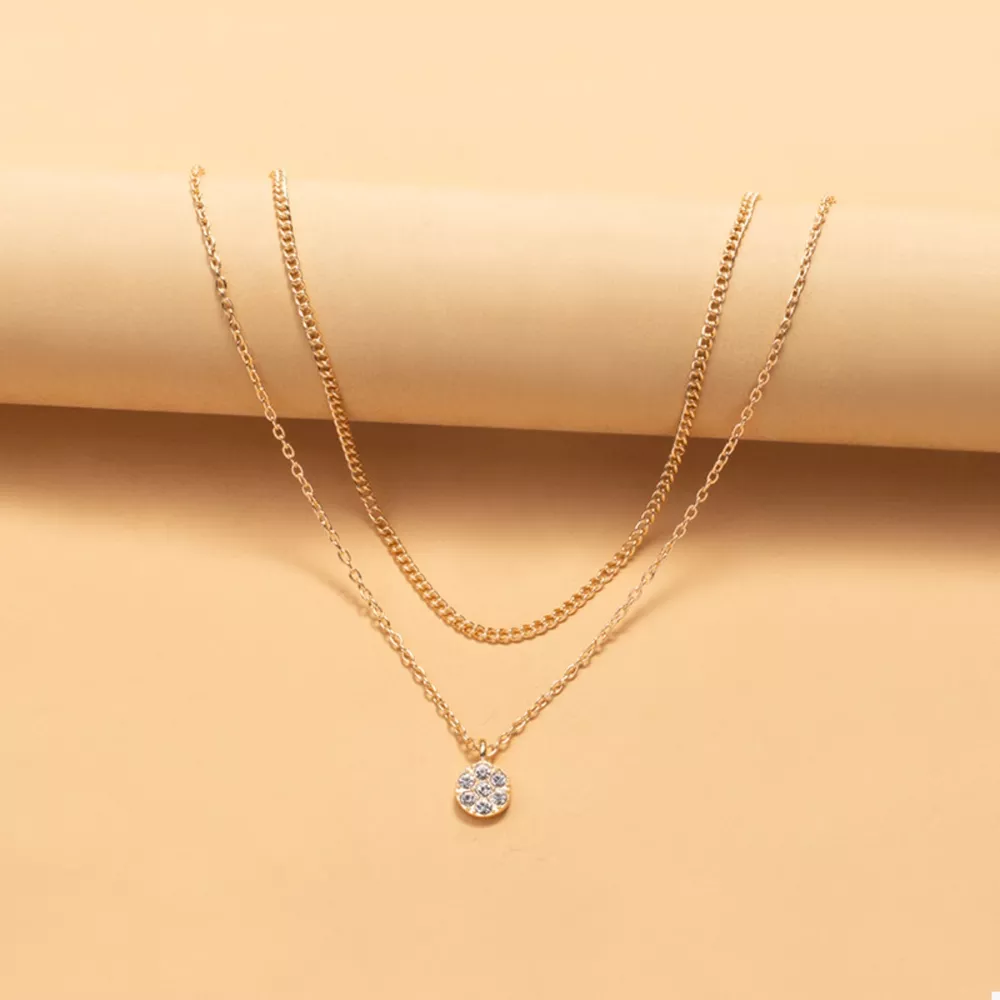 Double Layered Pendant Necklace, image 3