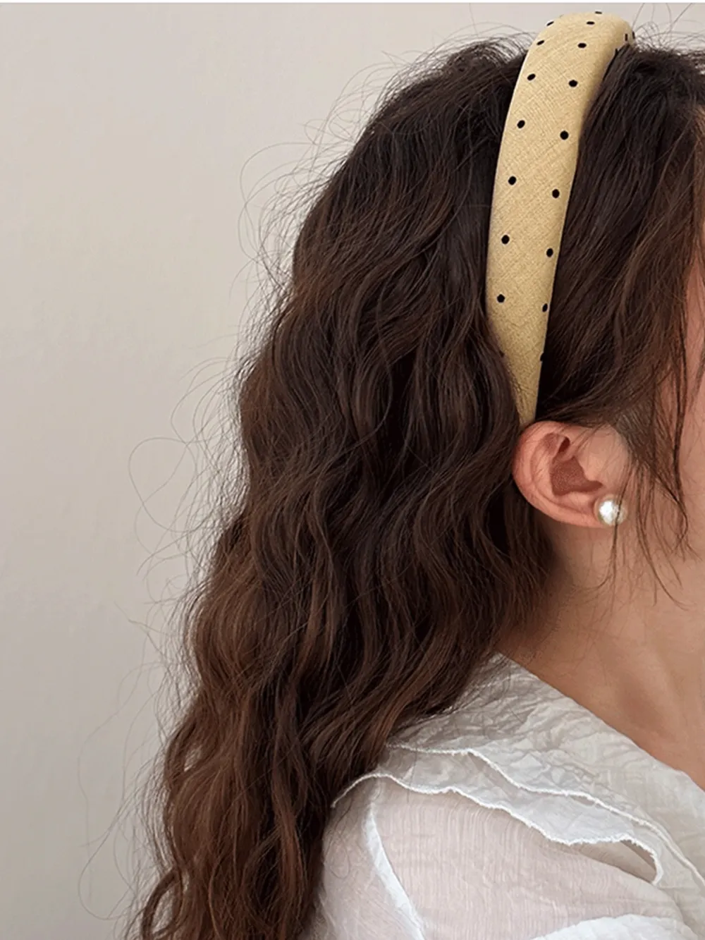 Polka Dot Polyester Wide Headband, image 3