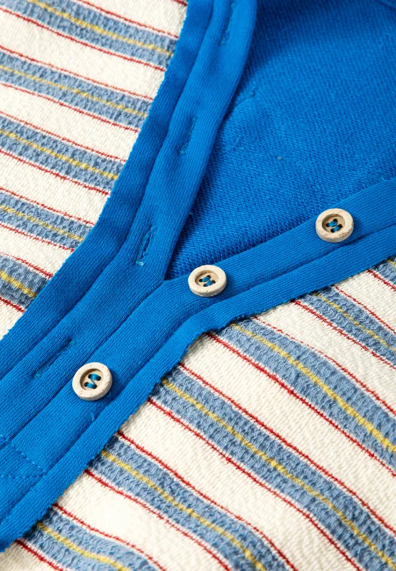 Striped Johnny Collar Long Sleeve Sweatshirt, image 5