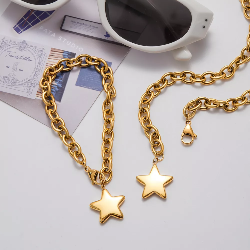 18K Gold-Plated Star Necklace, image 5