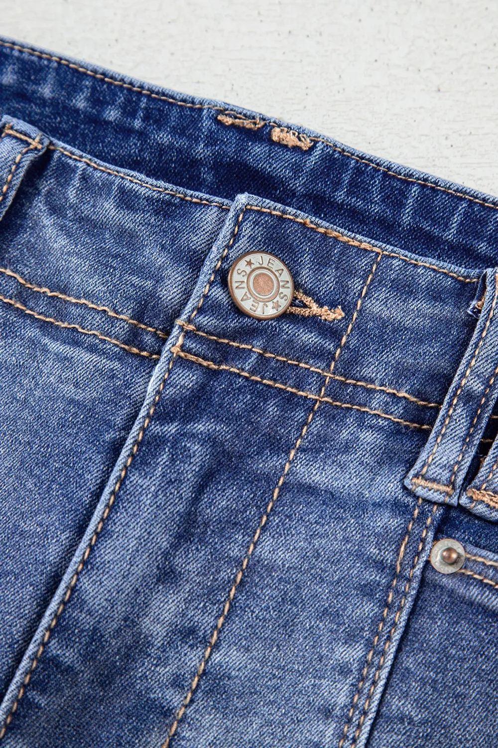 High-Waisted Wide-Leg Vintage Wash Jeans, image 6