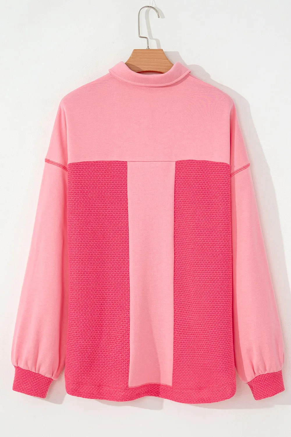 Two Tone Button Up Drop Shoulder Shacket, image 3