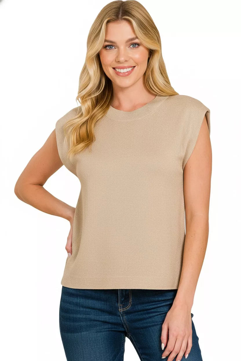 Round Neck Viscose Sweater Vest, image 2
