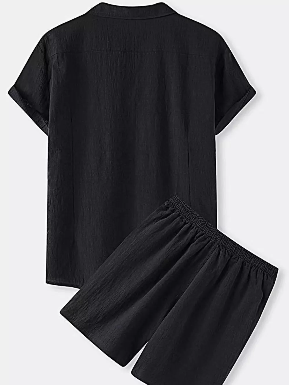 Men's Full Size Button Up Short Sleeve Shirt and Shorts Set Plus Size, image 6