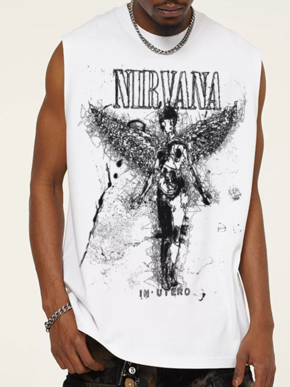 Men's Graphic Round Neck Tank, image 3