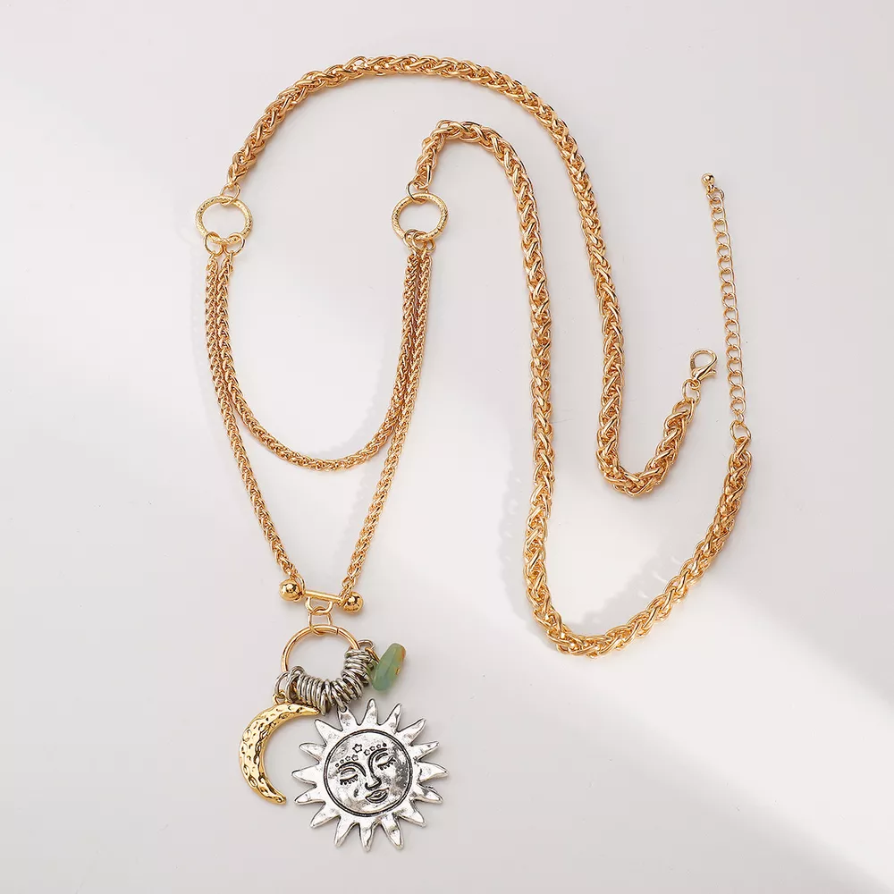 Moon & Sun Pendant Necklace, image 11