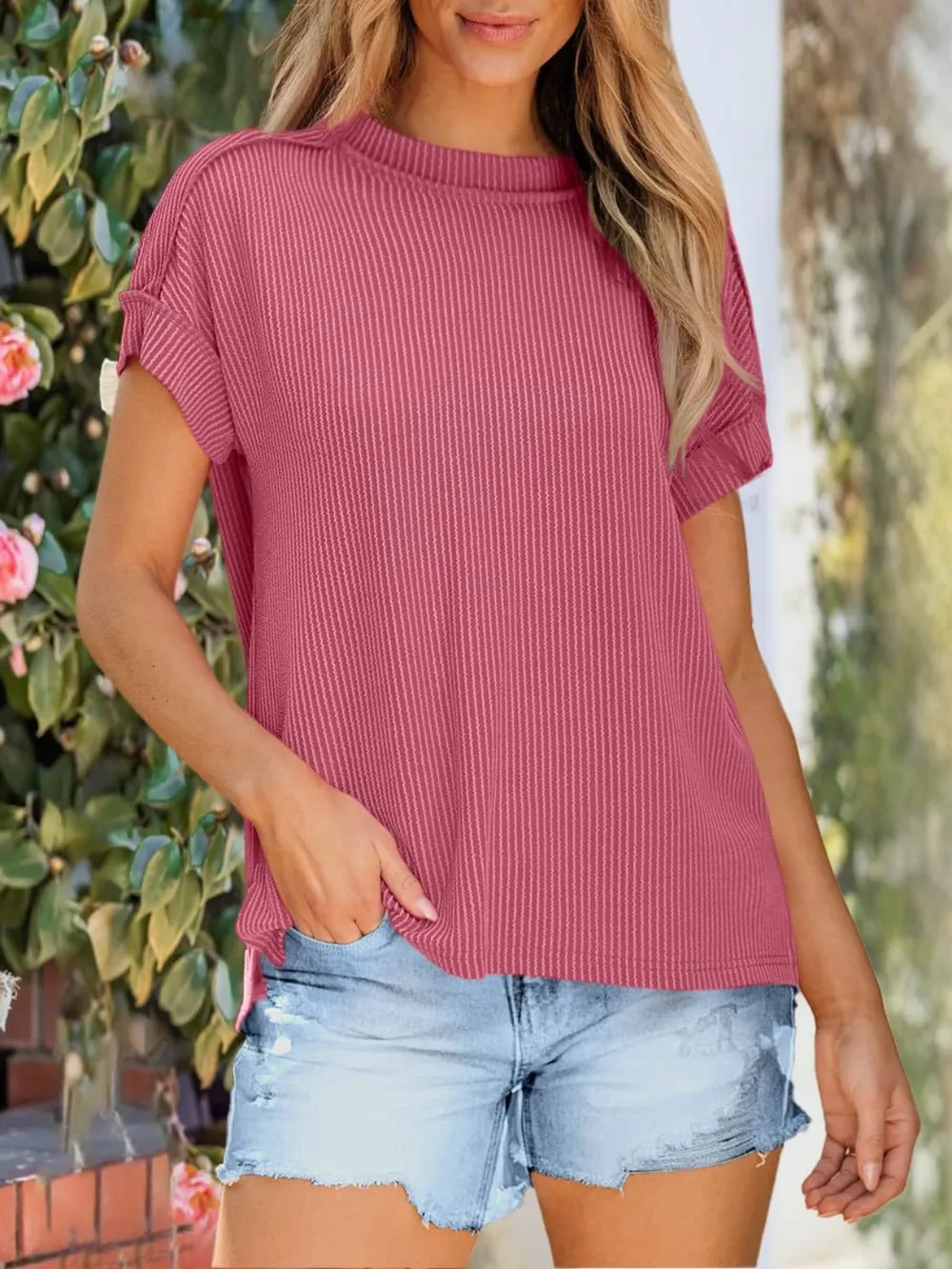 Round Neck Short Sleeve T-Shirt, image 5