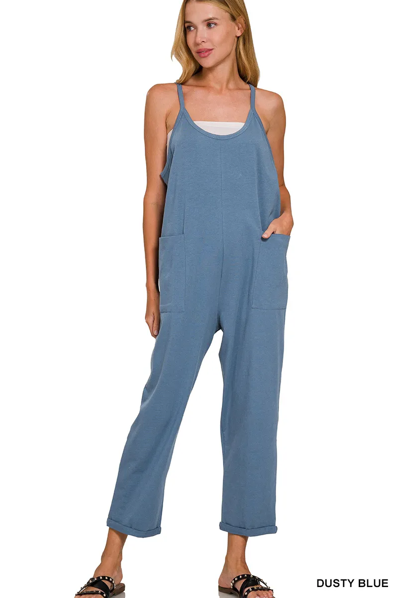 Spaghetti Strap Pocketed Jumpsuit