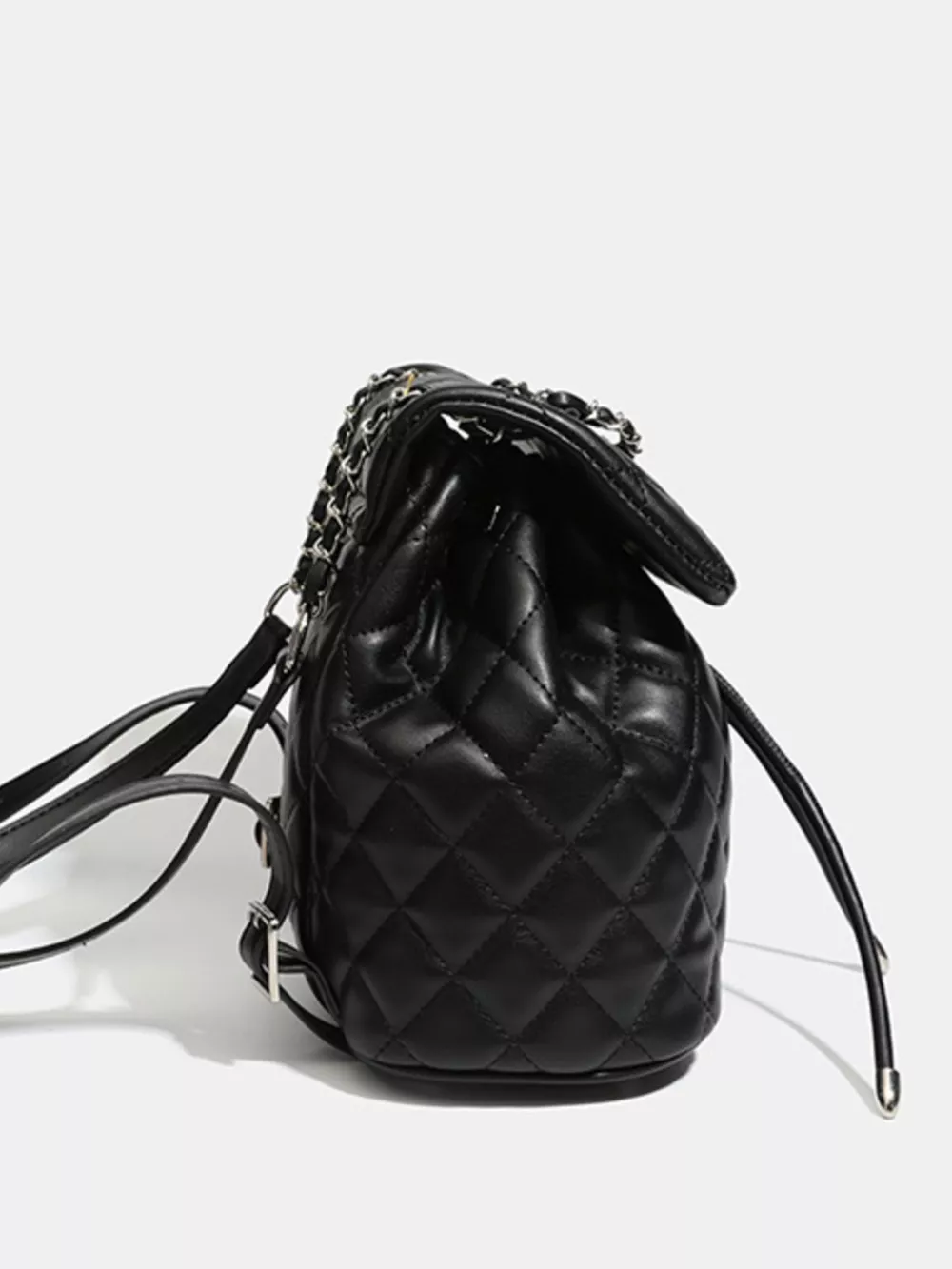 Quilted Chain Flap Backpack Bag, image 7