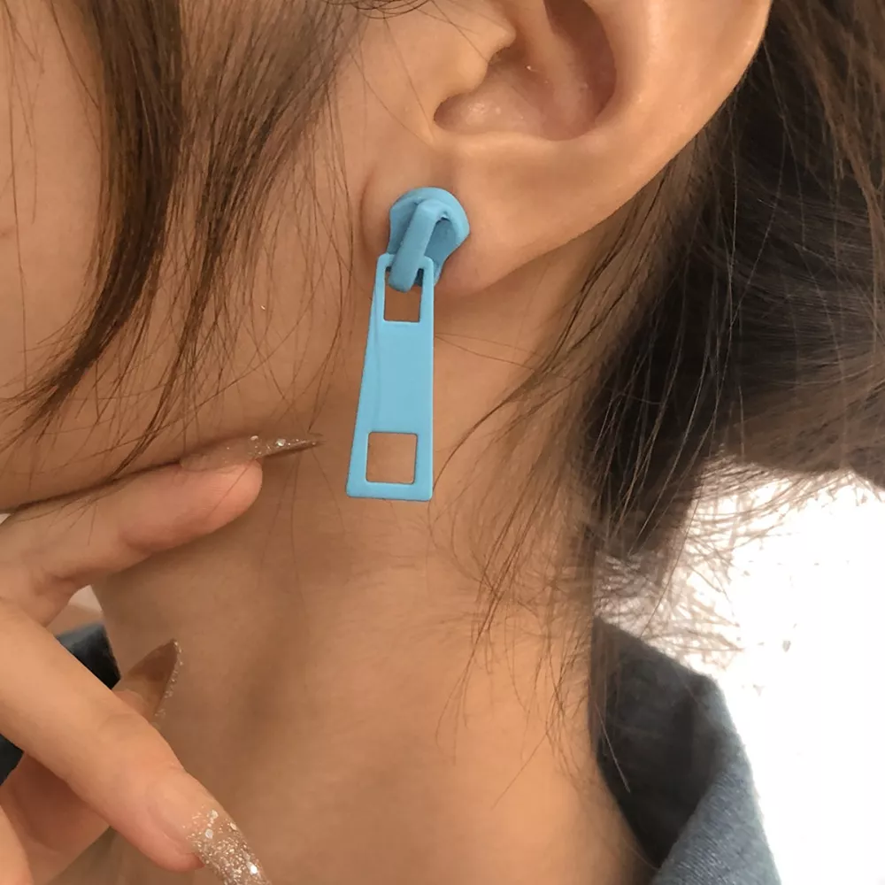 Colorful Zipper Drop Earrings, image 14