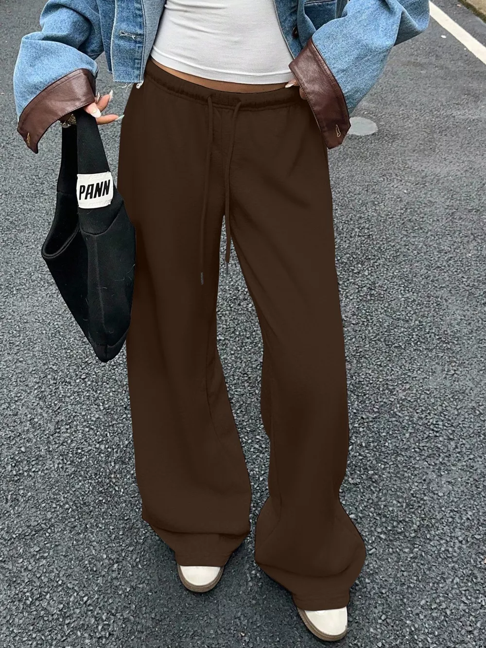 Wide Leg Drawstring Sweatpants, image 10
