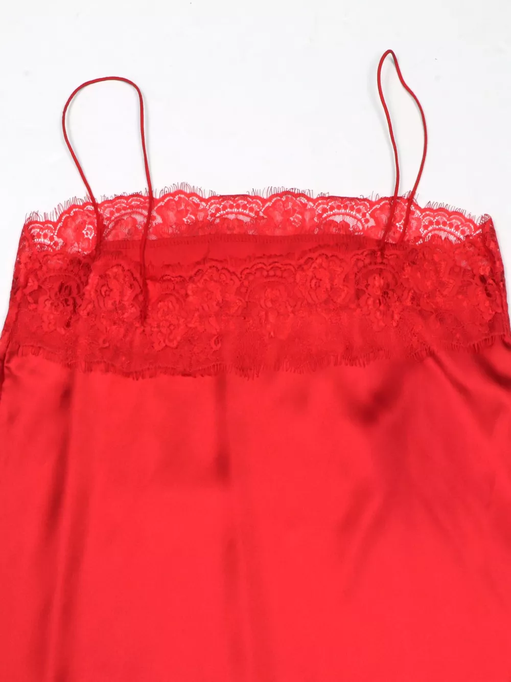 Lace Trimmed Satin Cami, image 7
