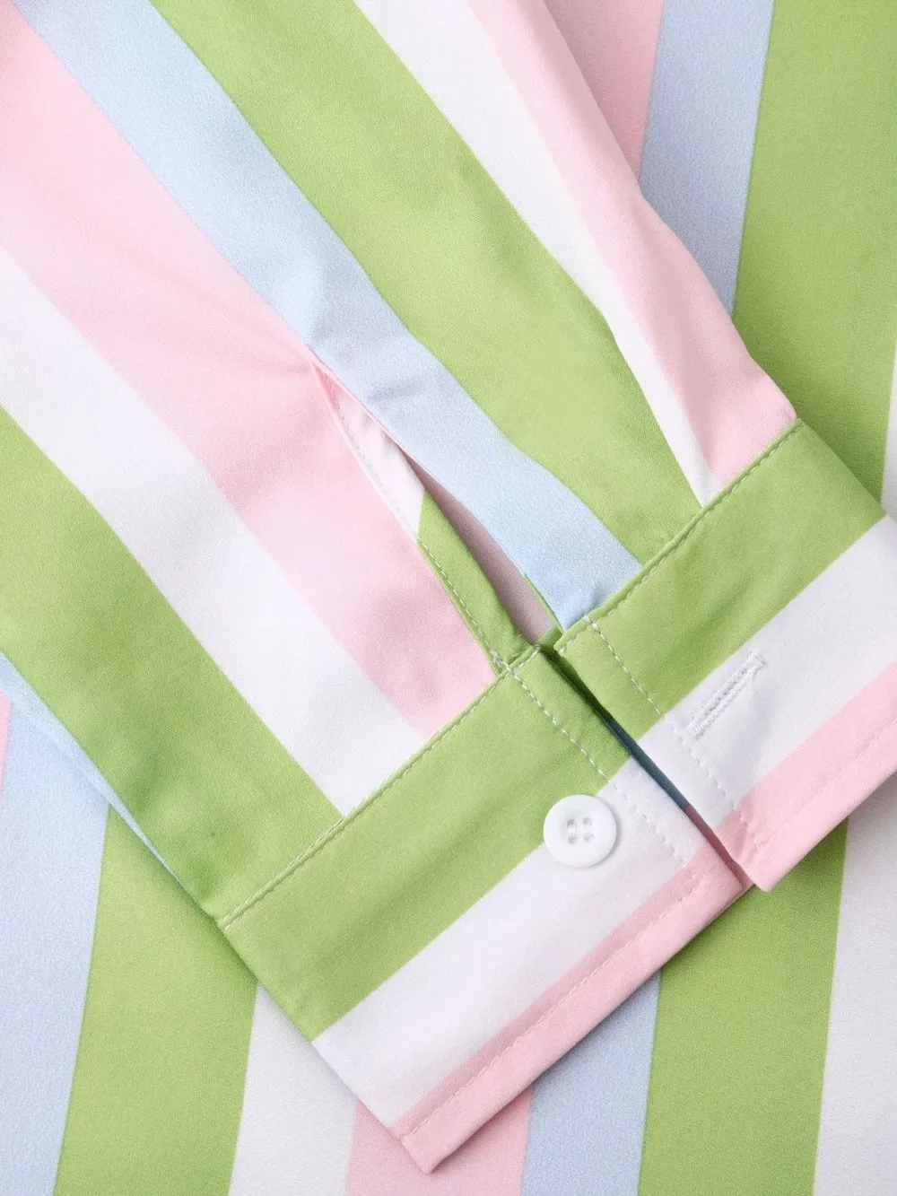 Men's Striped Long Sleeve Button-Up Shirt, image 3