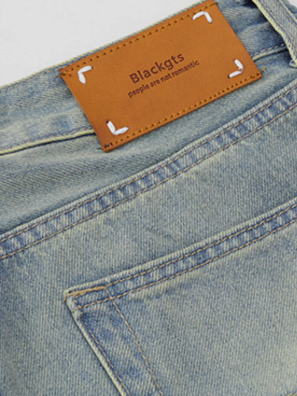 Men's Washed Straight Leg Jeans, image 6