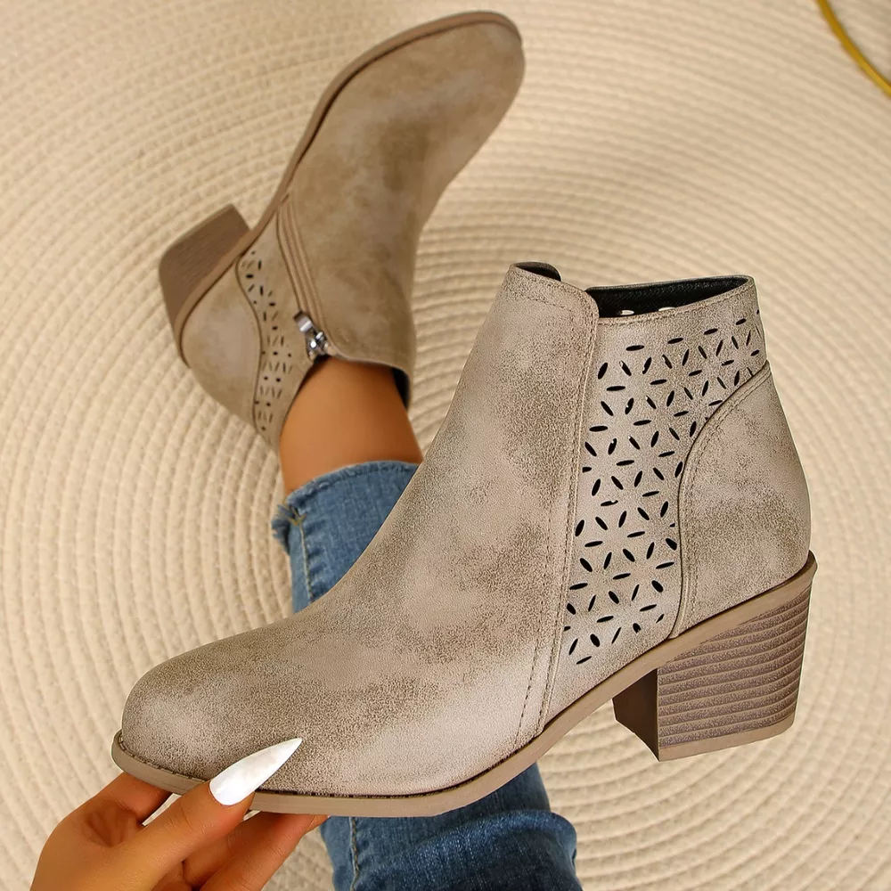 Point Toe Block Heels Boots, image 8