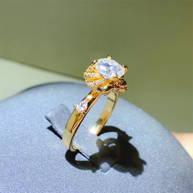 1 Carat Moissanite Zircon 925 Sterling Silver Ring, image 2
