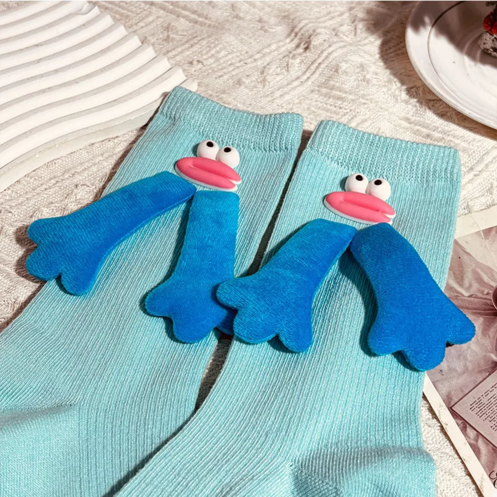 Cartoon Ribbed Knit Crew Socks, image 5