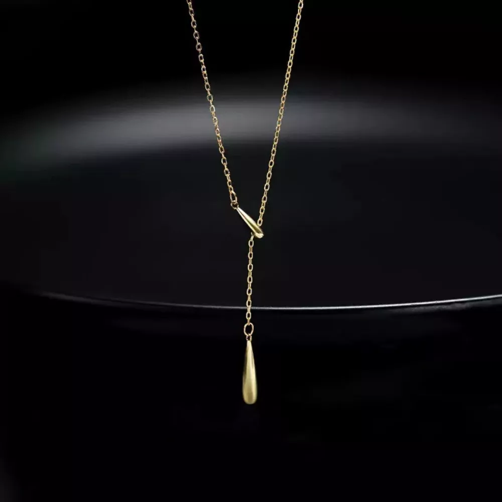 925 Sterling Silver Y-Shaped Pendant Necklace, image 3