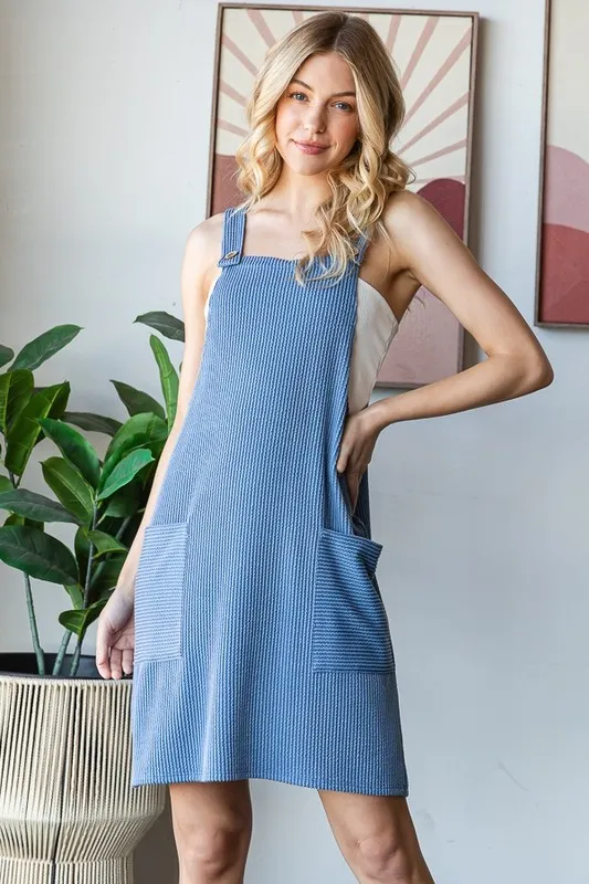 Full Size Ribbed Sleeveless Mini Tank Dress Plus Size, image 5