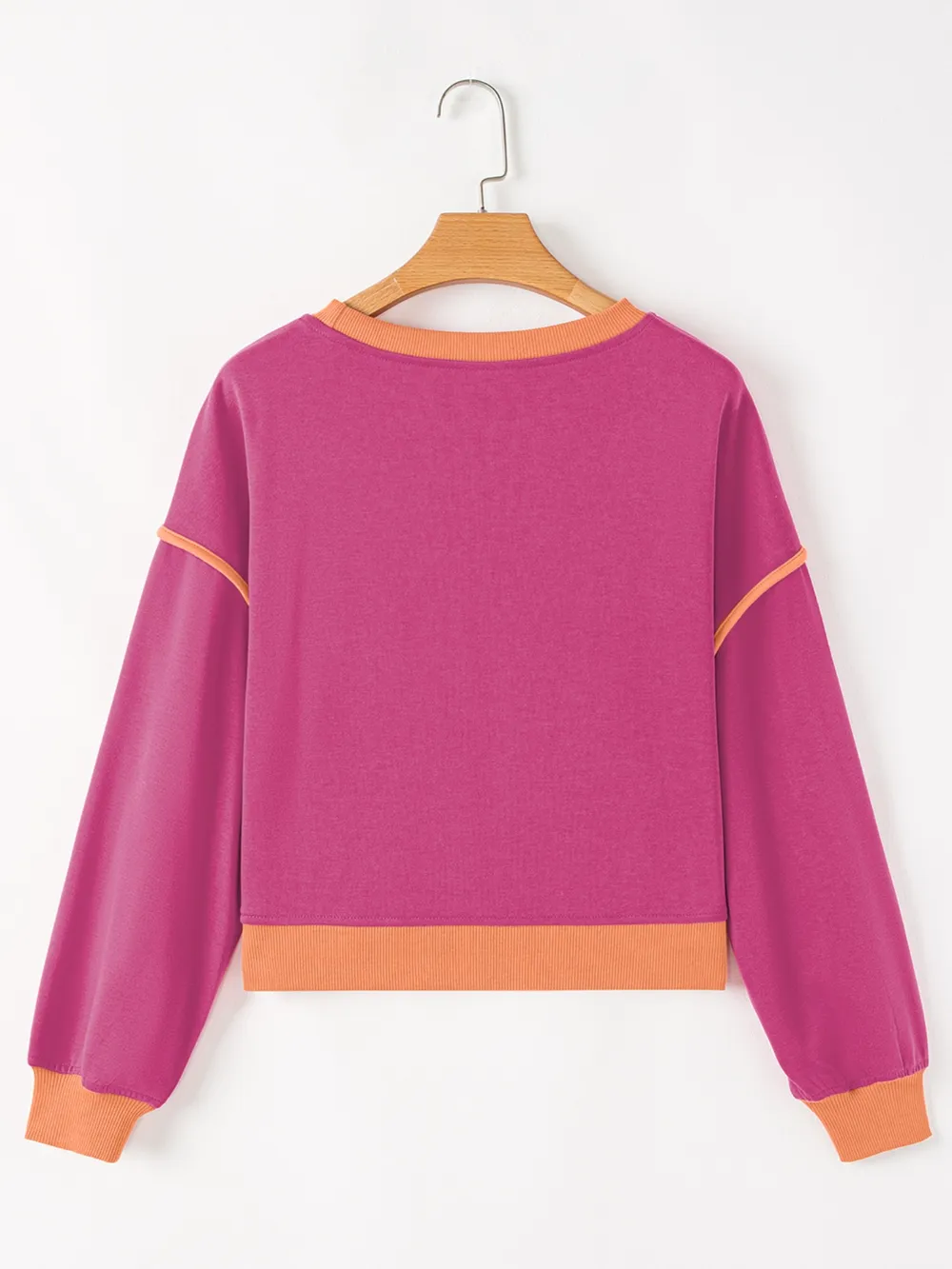 Contrast Trim Long Sleeve Top and Skort Set, image 4