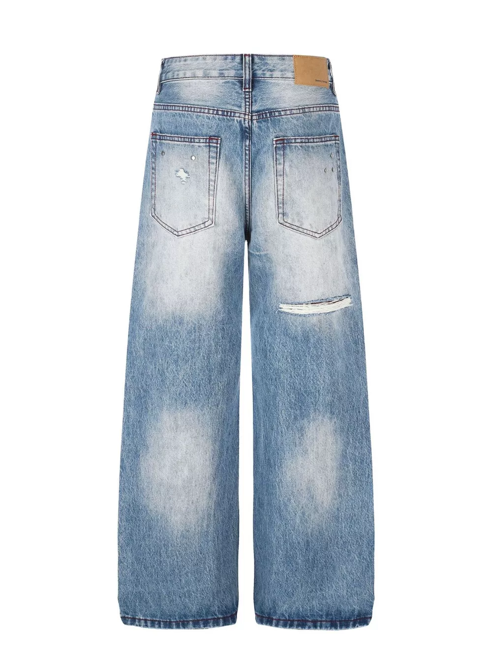 Men's Distressed Wide-Leg Jeans, image 3