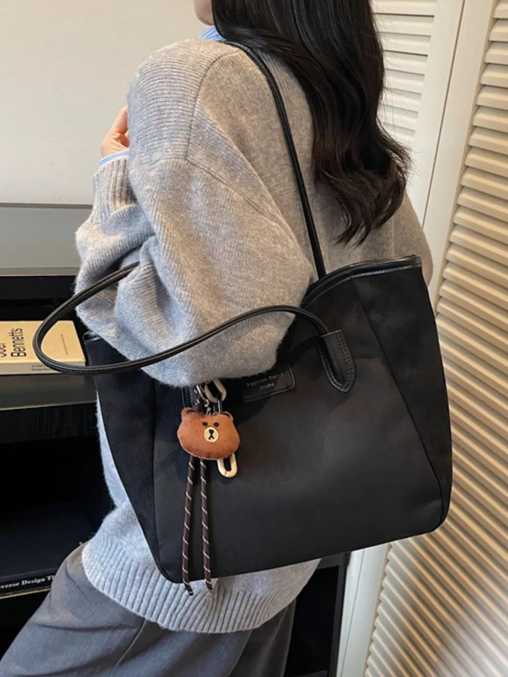 Suede Casual Tote Bag, image 3
