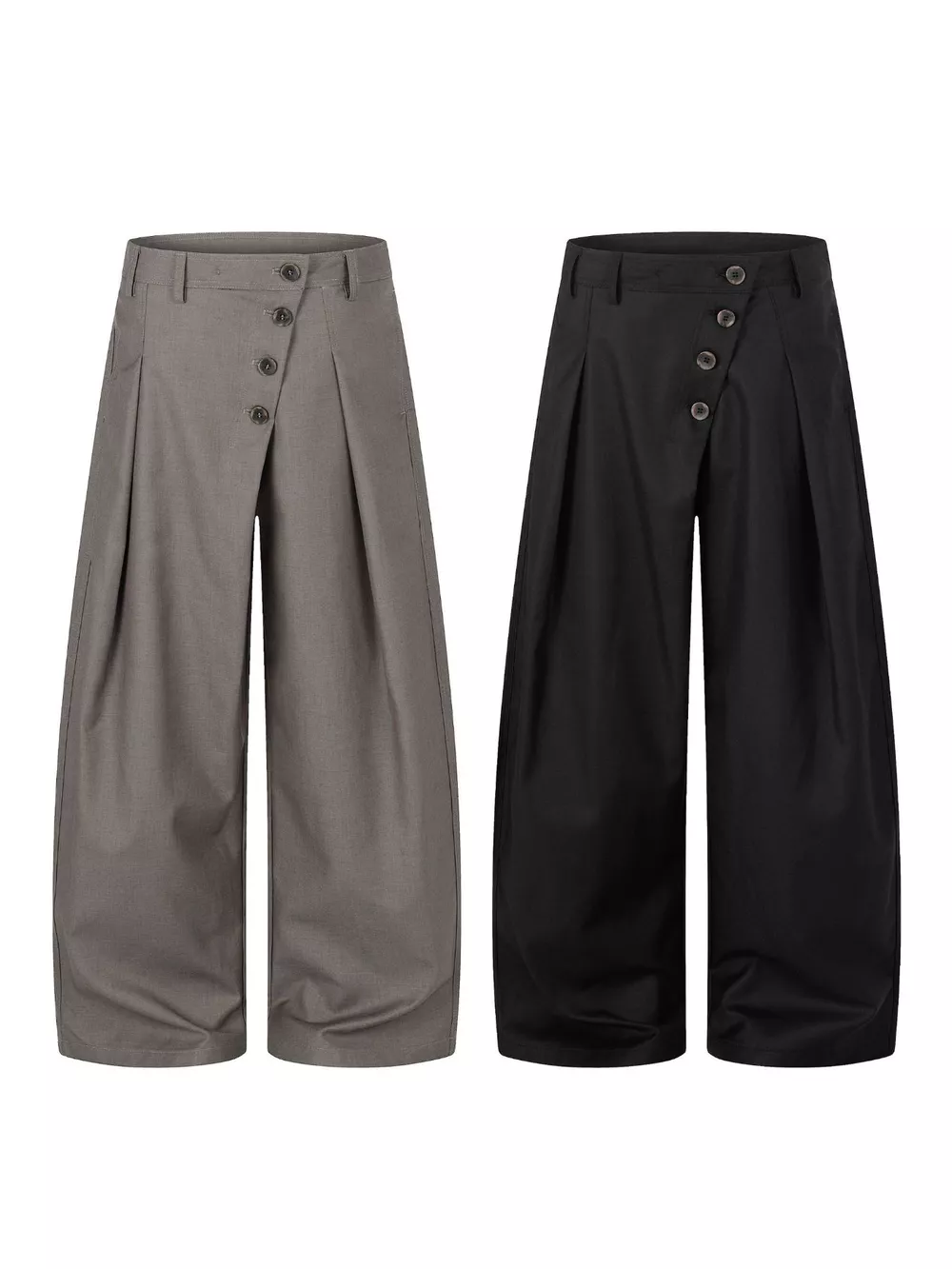 Men's Asymmetrical Button Wide-Leg Pants, image 6