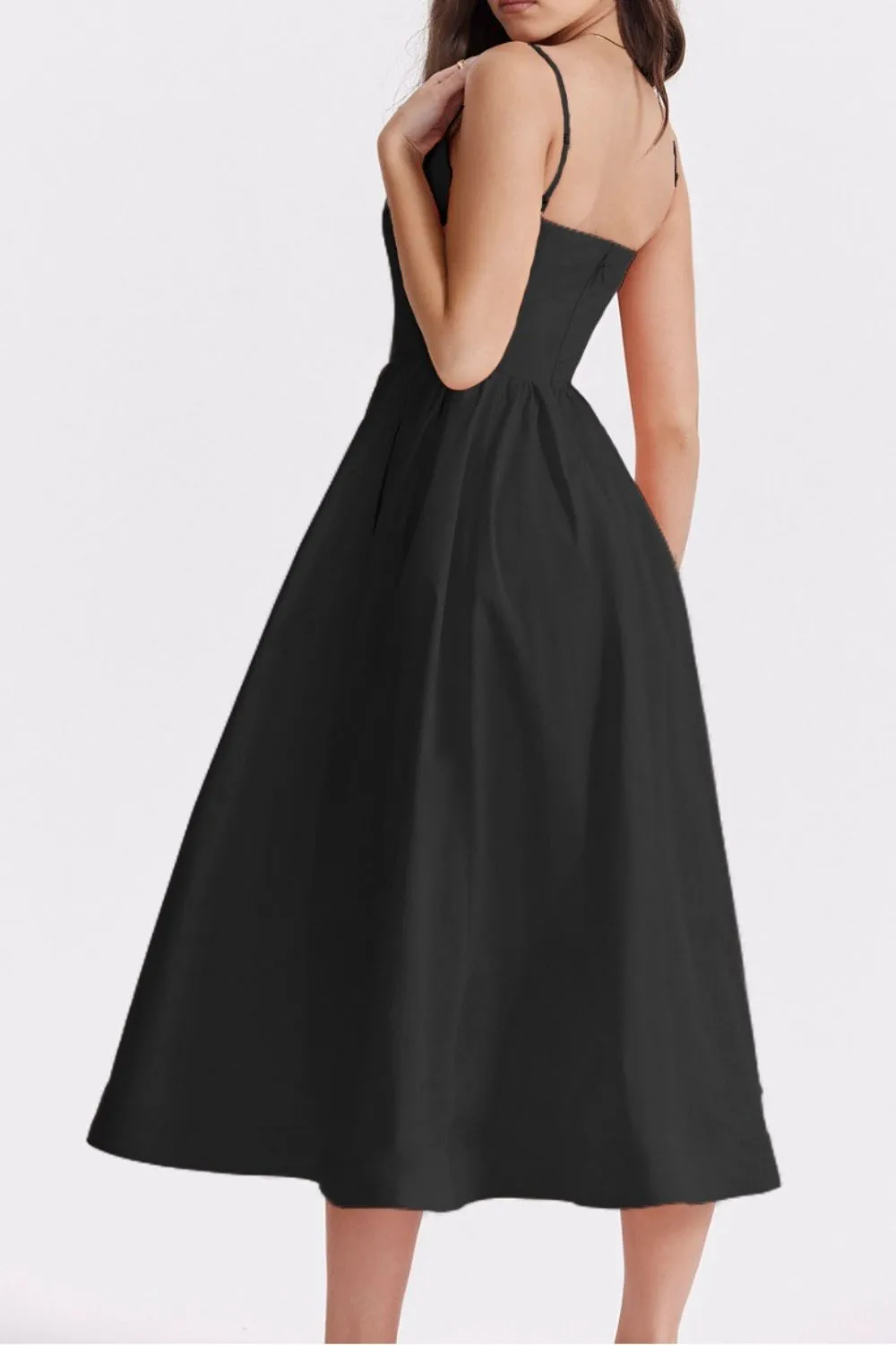 Floral Print Spaghetti Strap Midi Dress, image 8