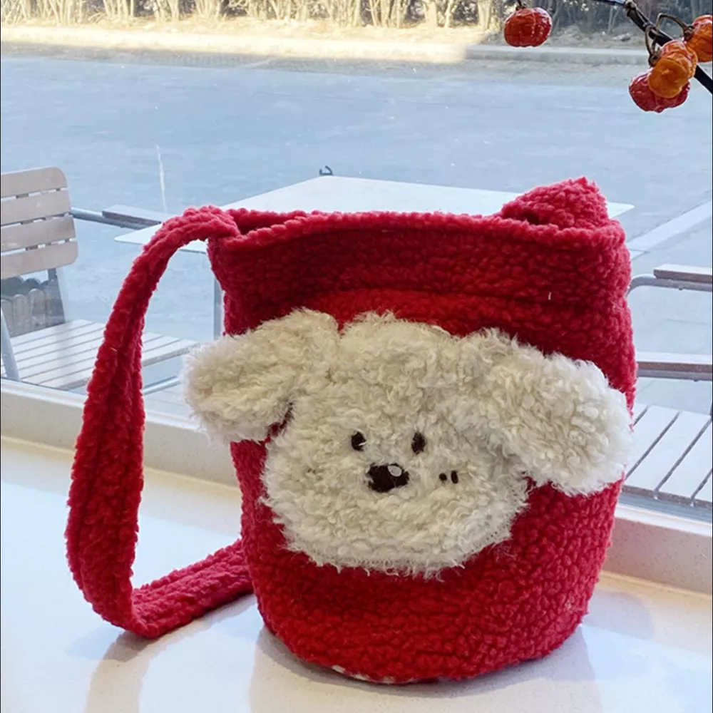 Cute Dog Plush Crossbody Bag, image 4