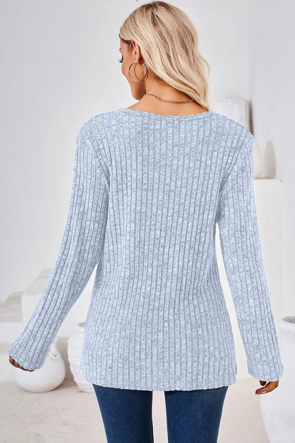 Round Neck Long Sleeve T-Shirt, image 15