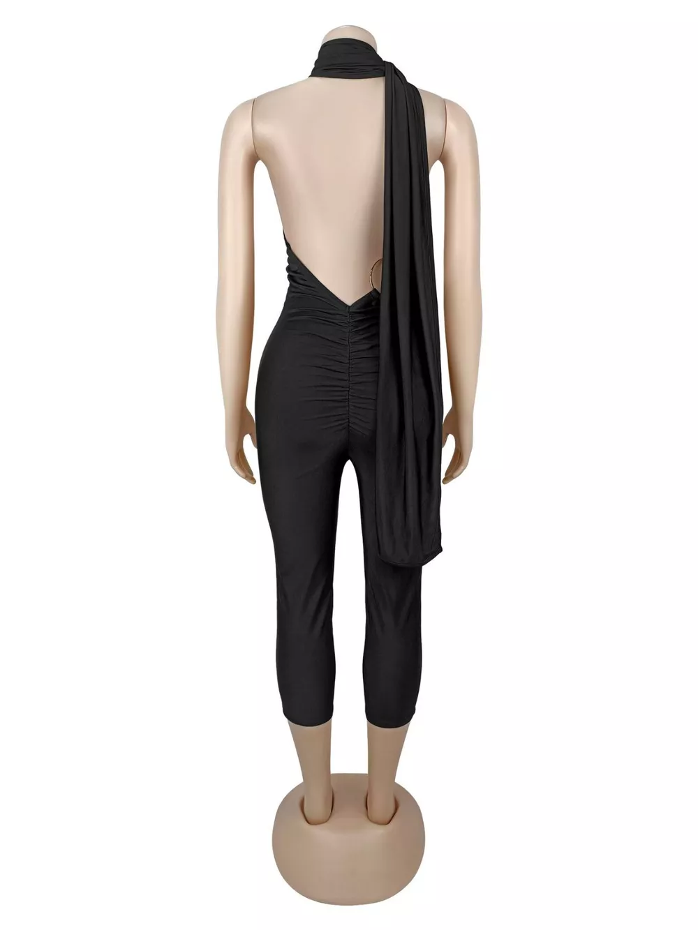 Halter Neck Sleeveless Bodycon Jumpsuit, image 9