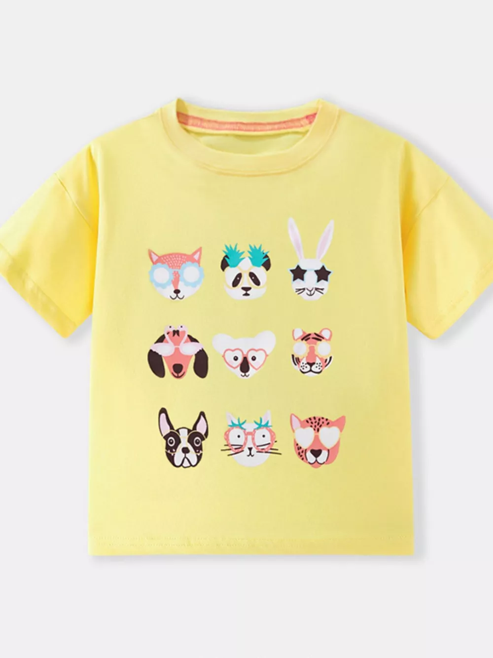 Children's Animal Faces Graphic Short Sleeve T-Shirt, image 2