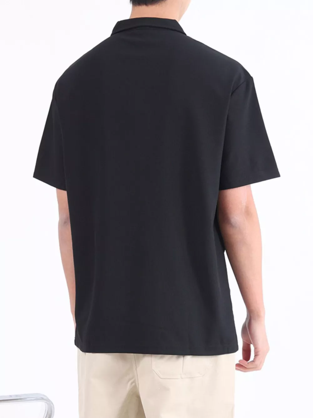 Men's Plus Size Button Detail Short Sleeve Polo, image 7