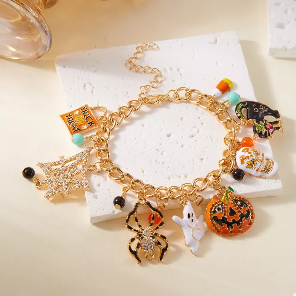 18K Gold-Plated Halloween Theme Bracelet, image 3
