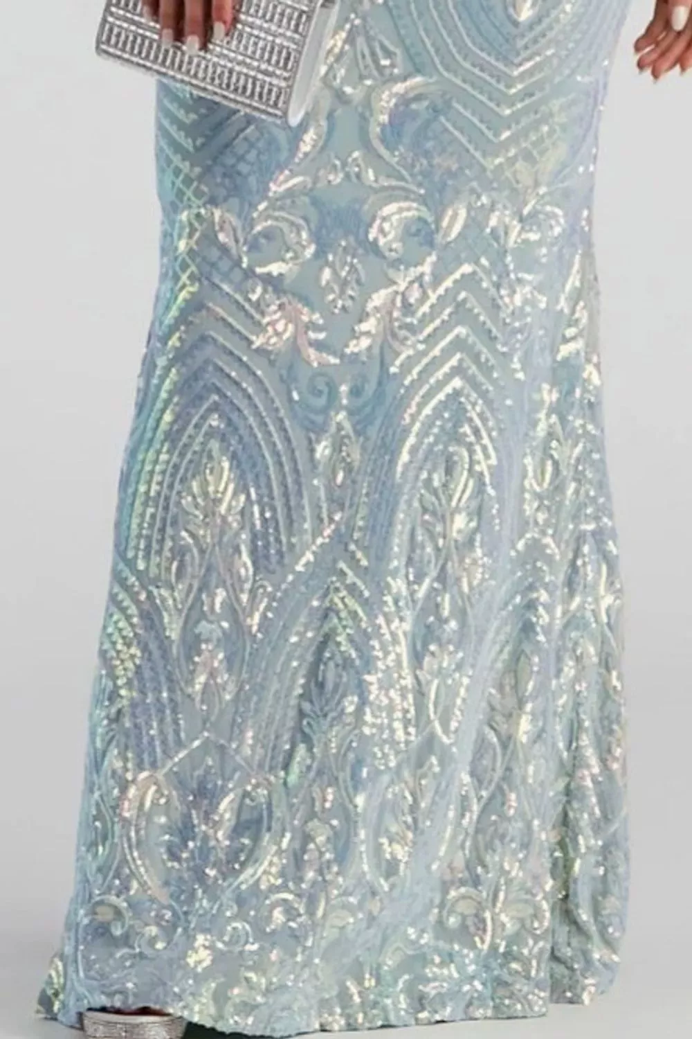 Sequin Mermaid Evening Maxi Cami Dress, image 6
