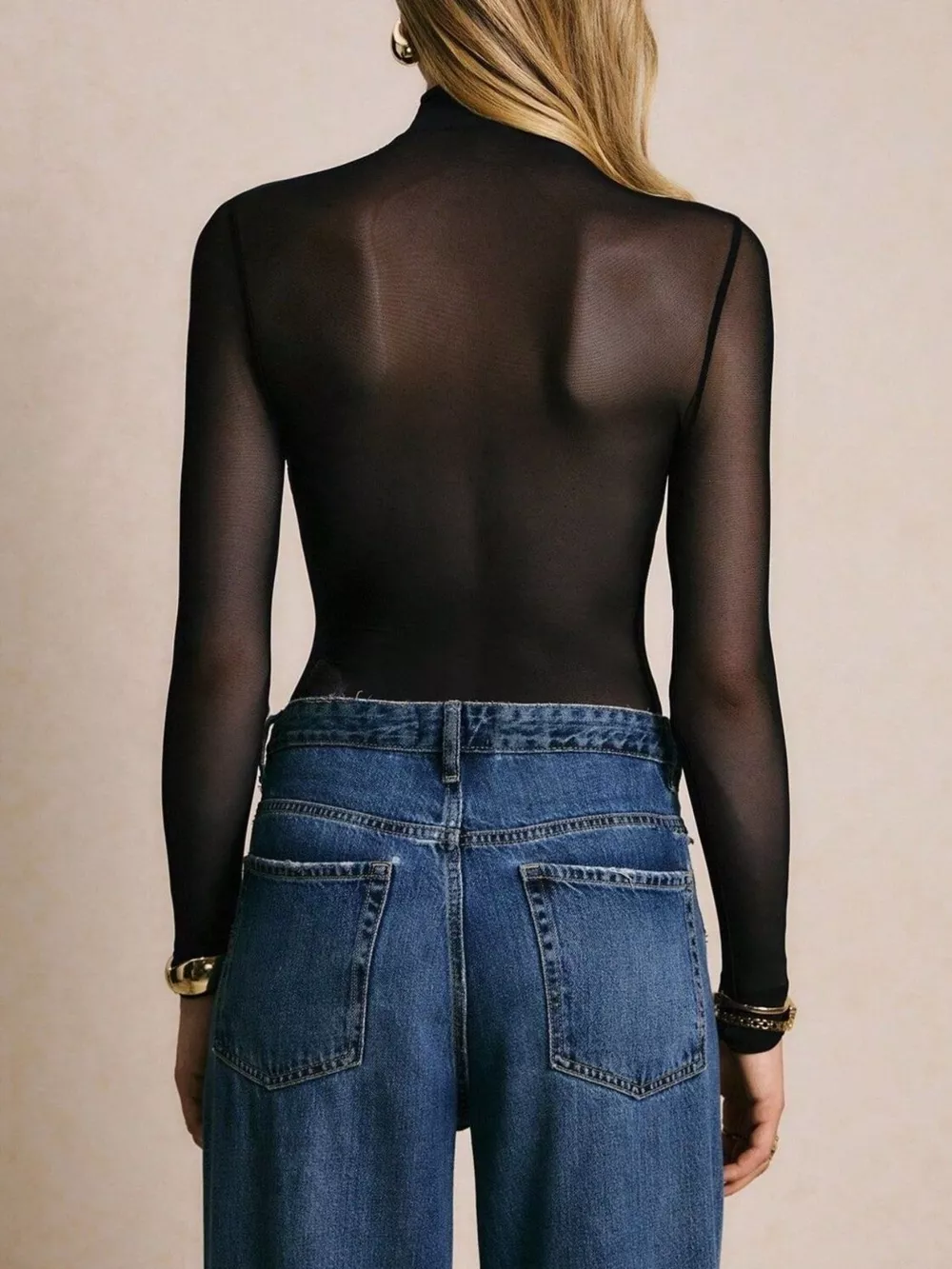 Mesh Long Sleeve Bodysuit, image 8
