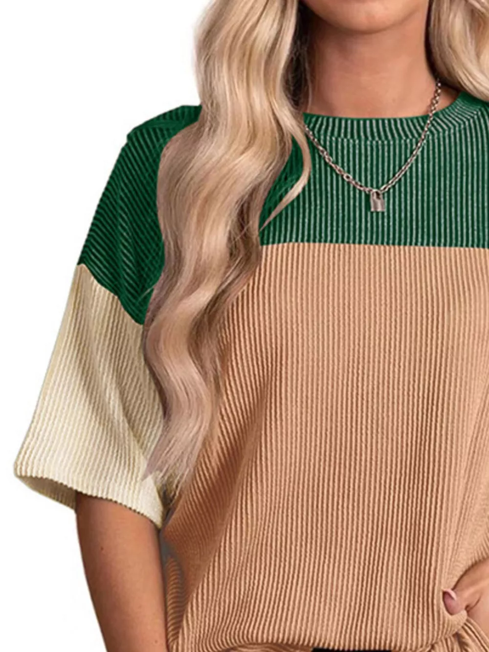 Color Block Half Sleeve Top, image 12