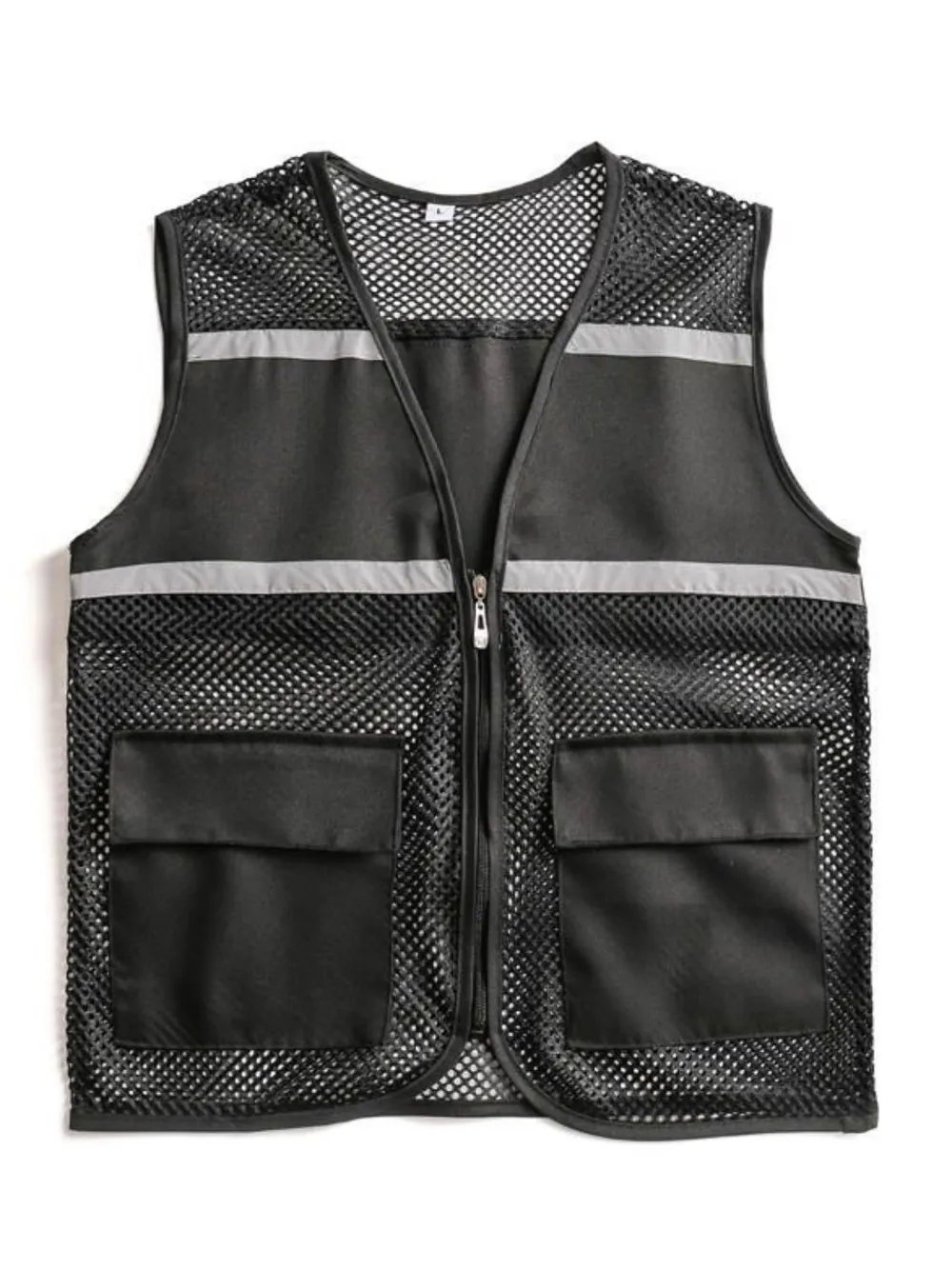 Men's Plus Size Mesh Zip Up Vest