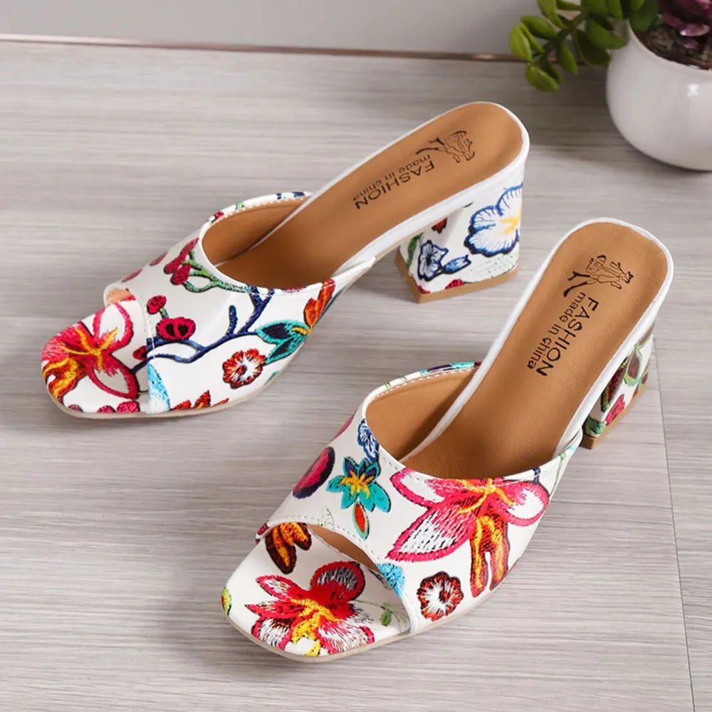 Printed Block Heels Sandals, image 8